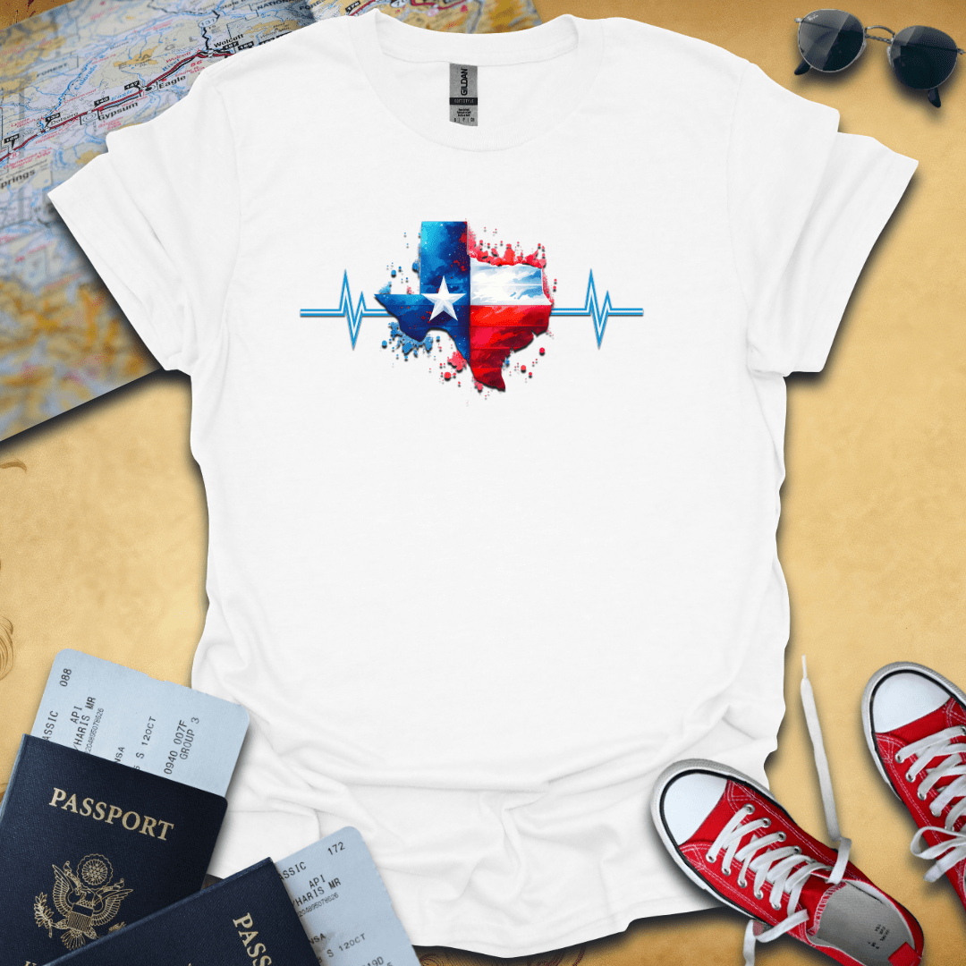 Texas Heartbeat Travel T-Shirt