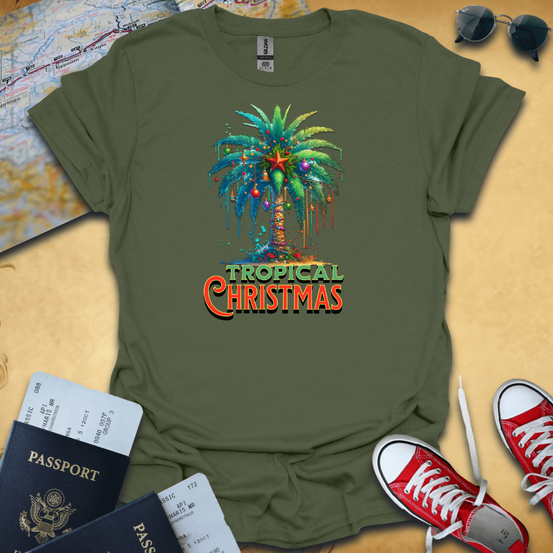 Tropical Christmas Travel T-Shirt