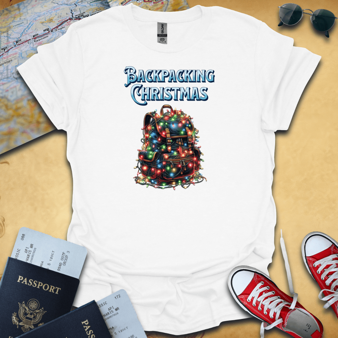 Backpacking Christmas Travel T-Shirt