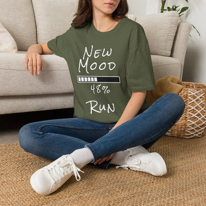 New Mood Loading... Run Funny Graphic Tee