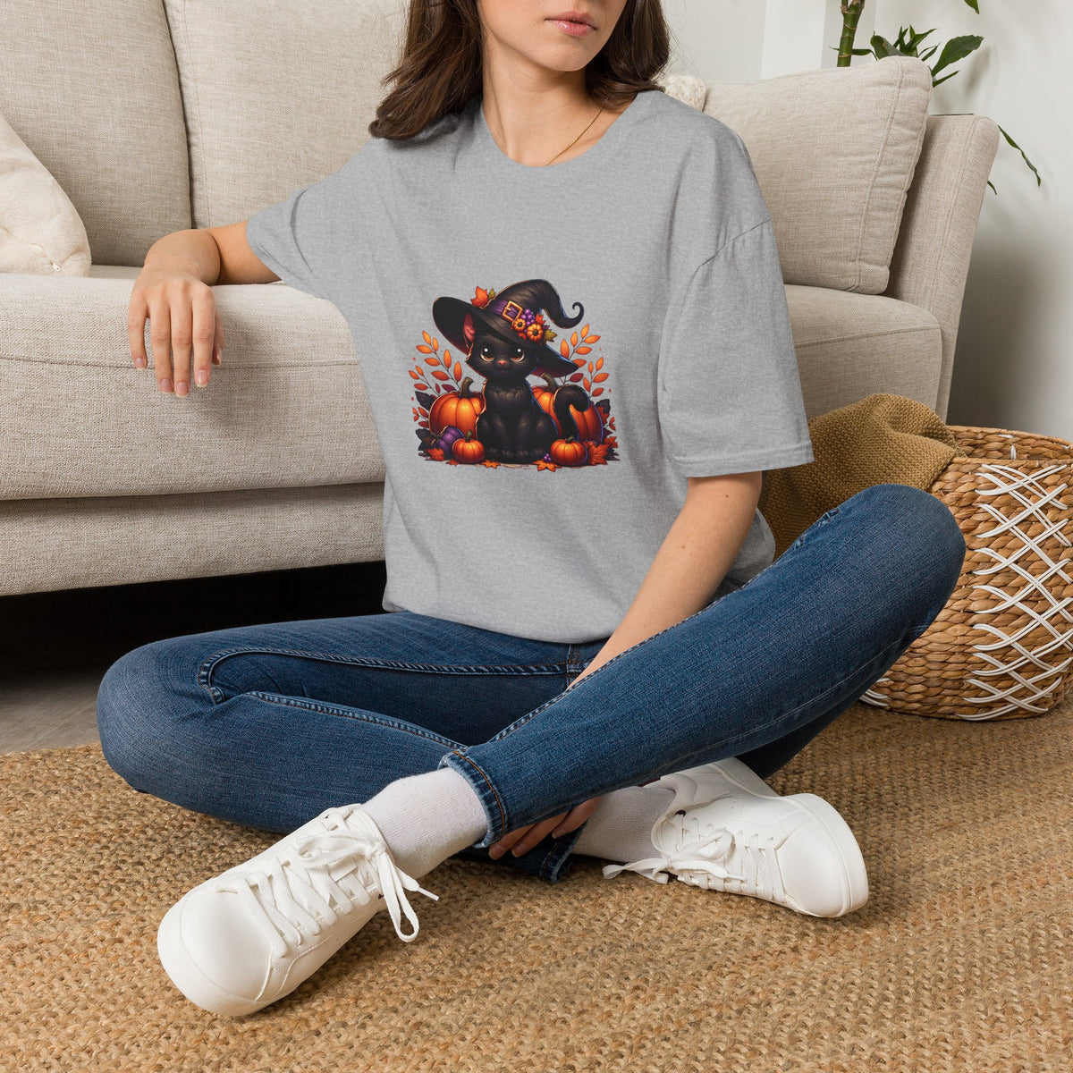 Cute Black Cat Fall Pumpkins