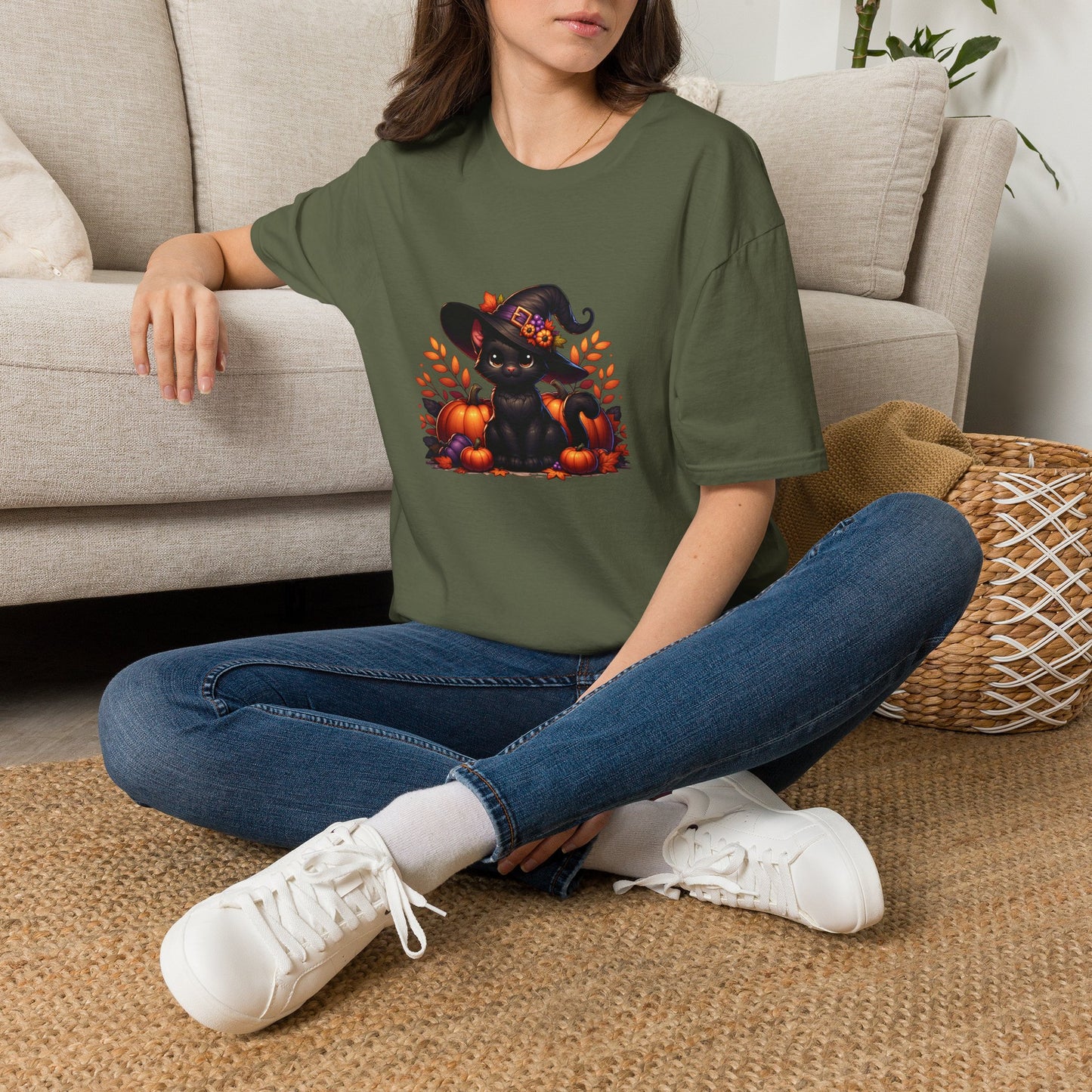 Cute Black Cat Fall Pumpkins
