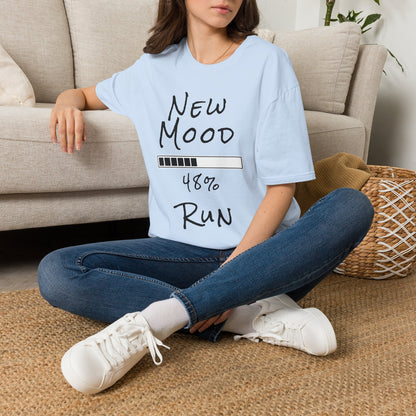 New Mood Loading... Run Funny Graphic Tee