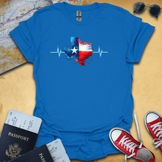 Texas Heartbeat Travel T-Shirt