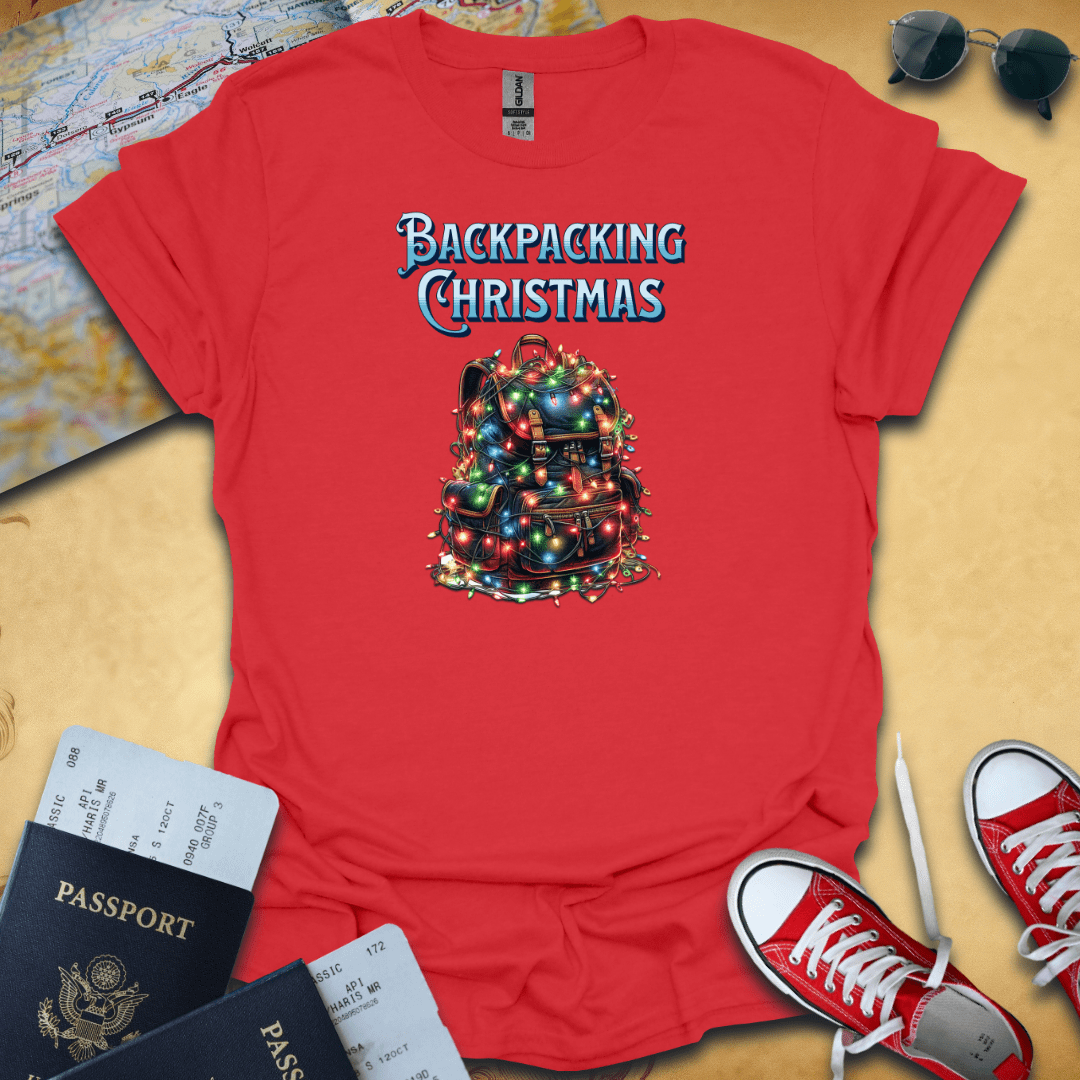 Backpacking  Christmas Travel T-Shirt