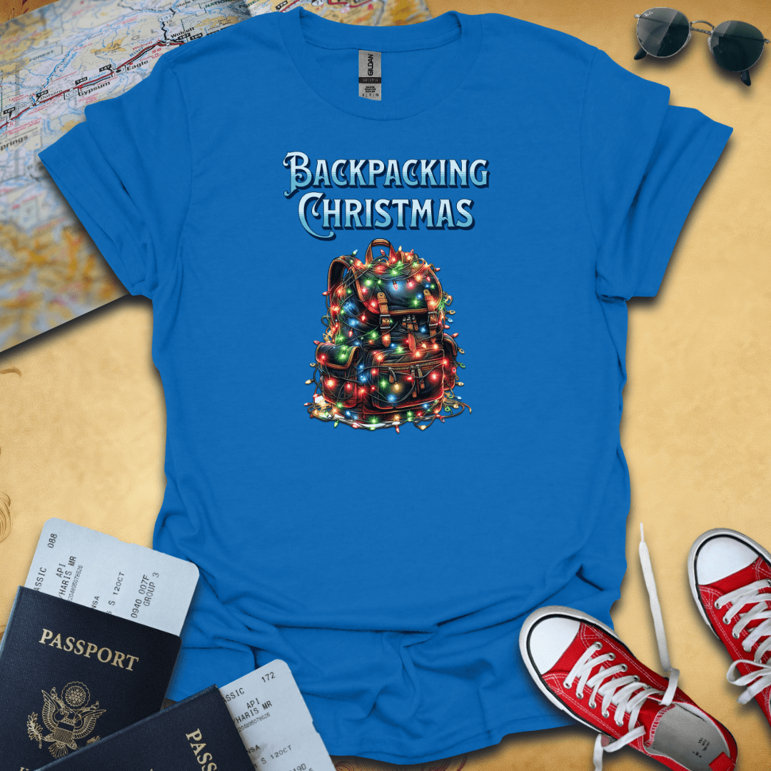 Backpacking  Christmas Travel T-Shirt