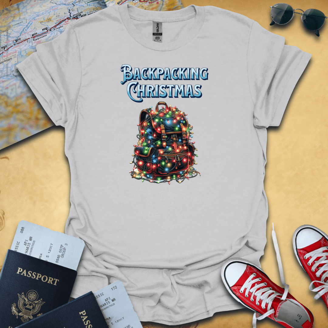 Backpacking  Christmas Travel T-Shirt