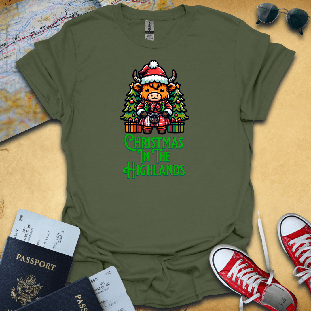 Christmas Highlands Travel T-Shirt