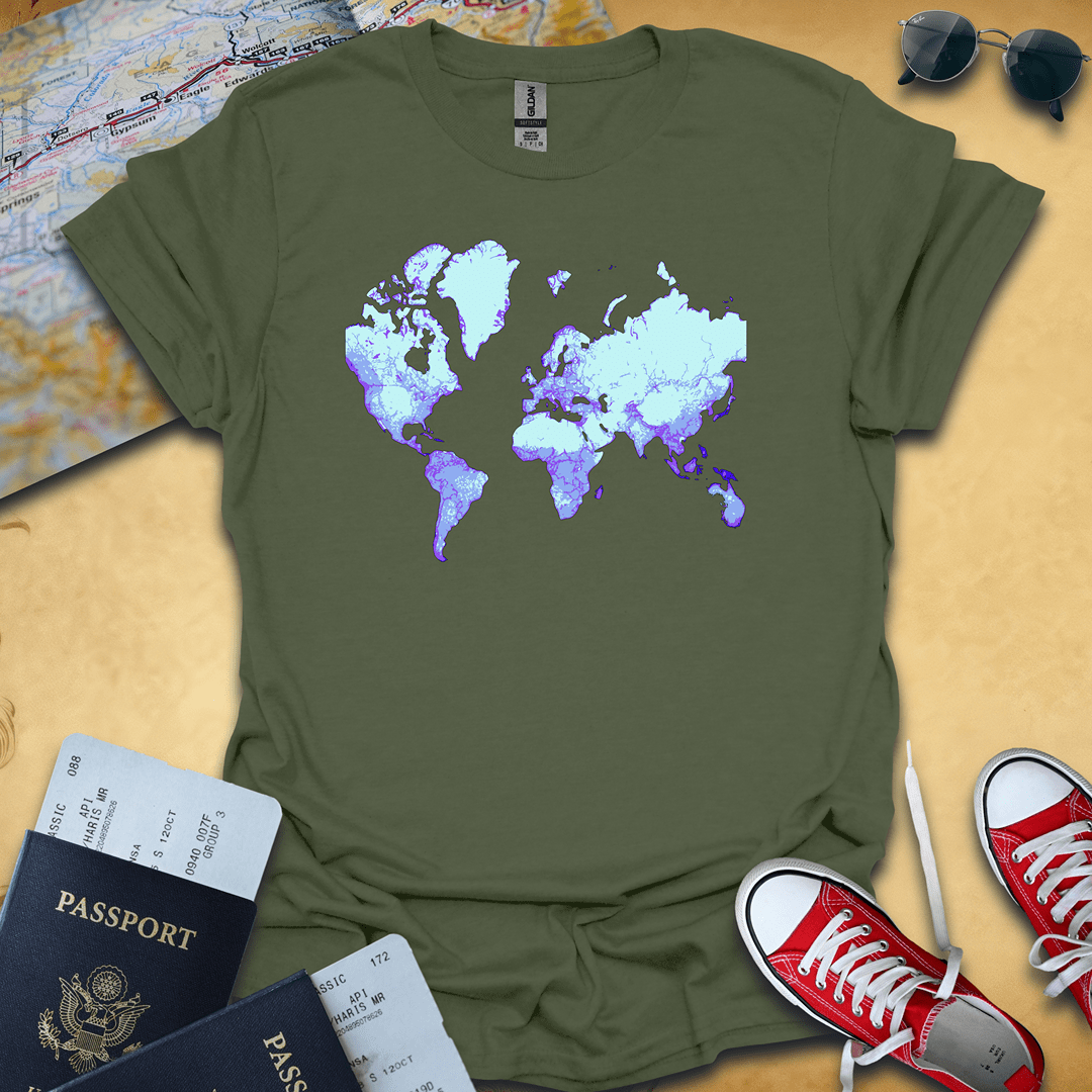 World Travel Map T-Shirt