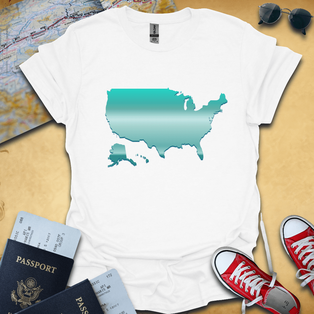 USA Map Travel T-Shirt