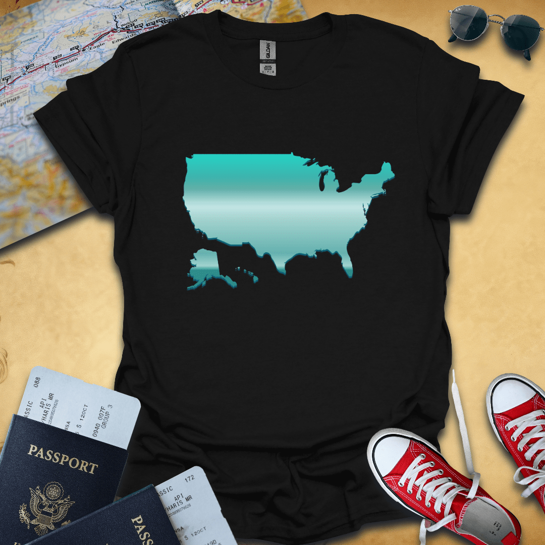 USA Map Travel T-Shirt