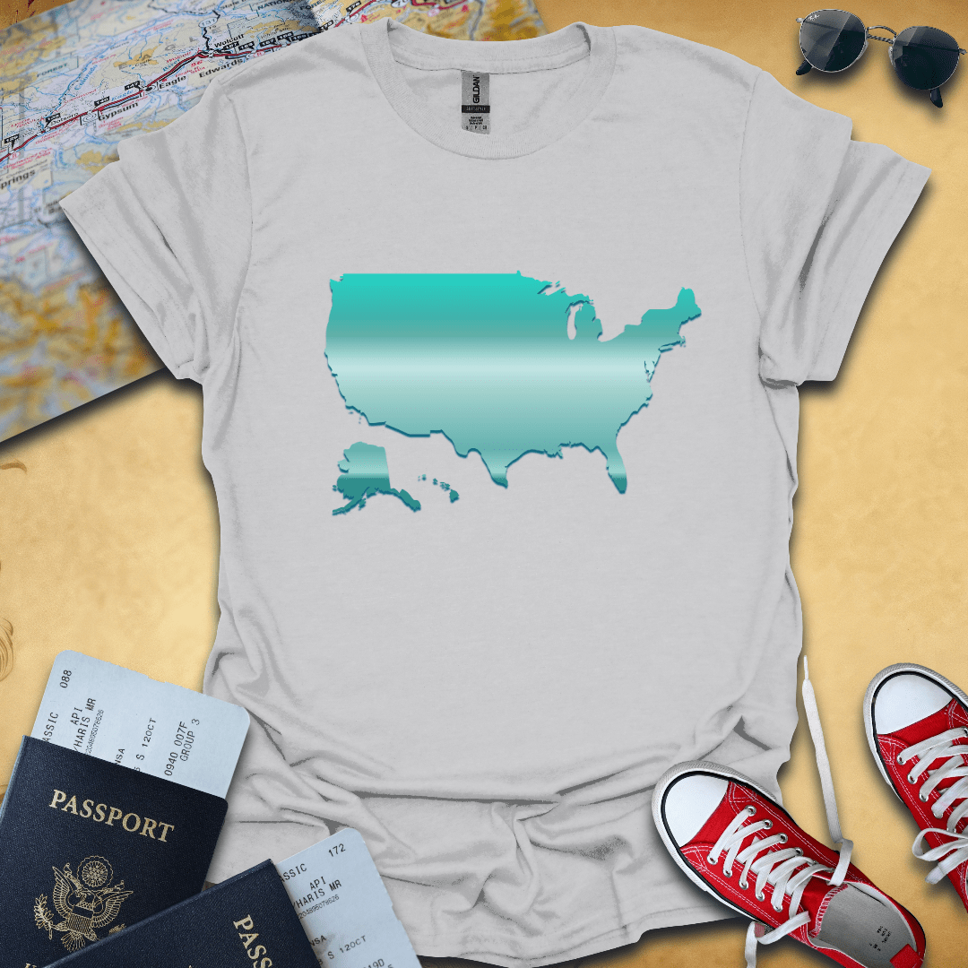 USA Map Travel T-Shirt