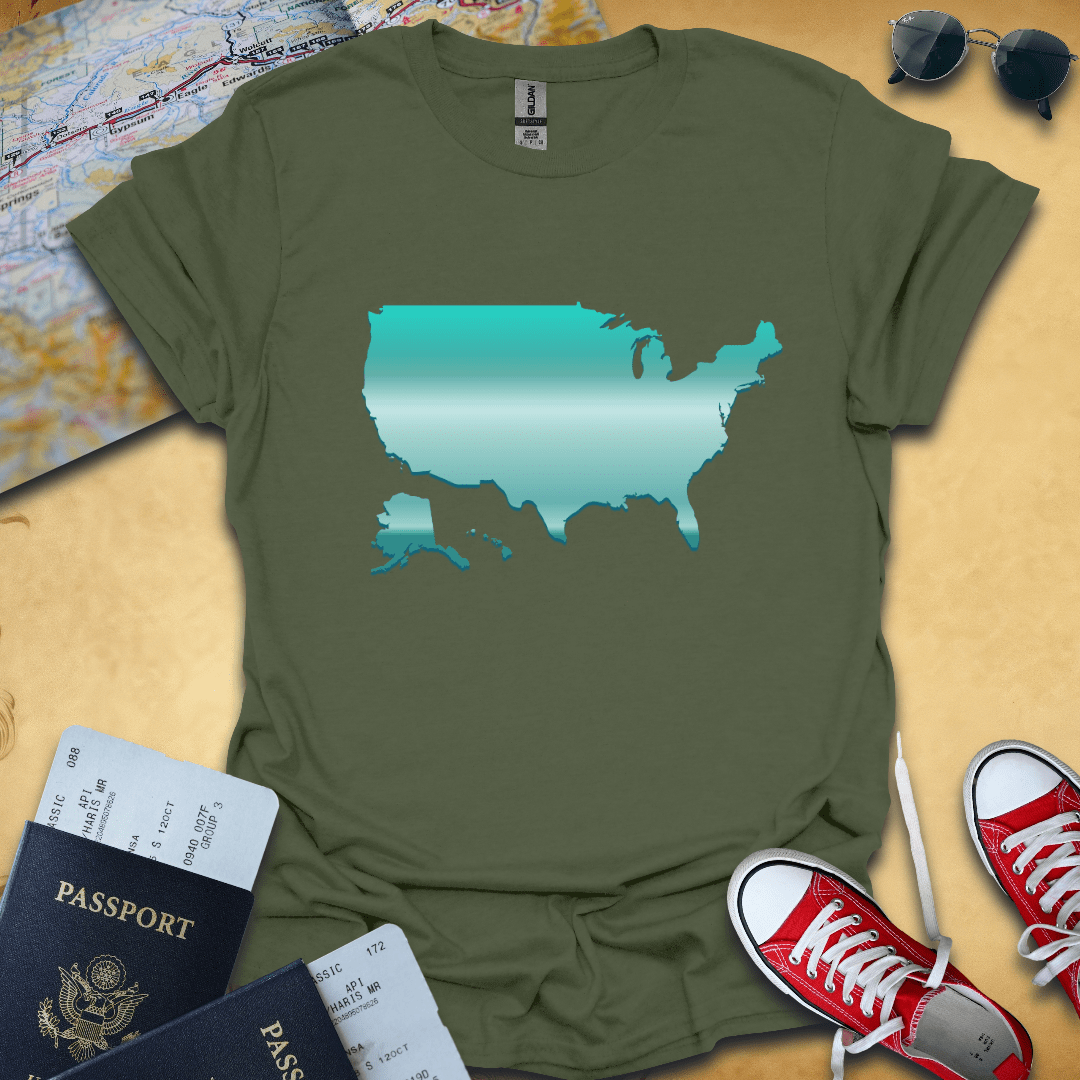 USA Map Travel T-Shirt